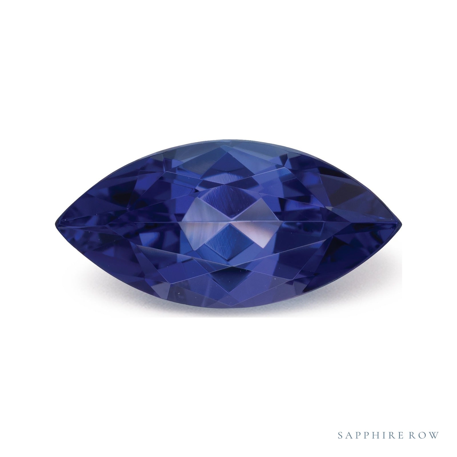 2.42 ct natural blue tanzanite from Tanzania, marquise cut | Sapphire Row · cut7
