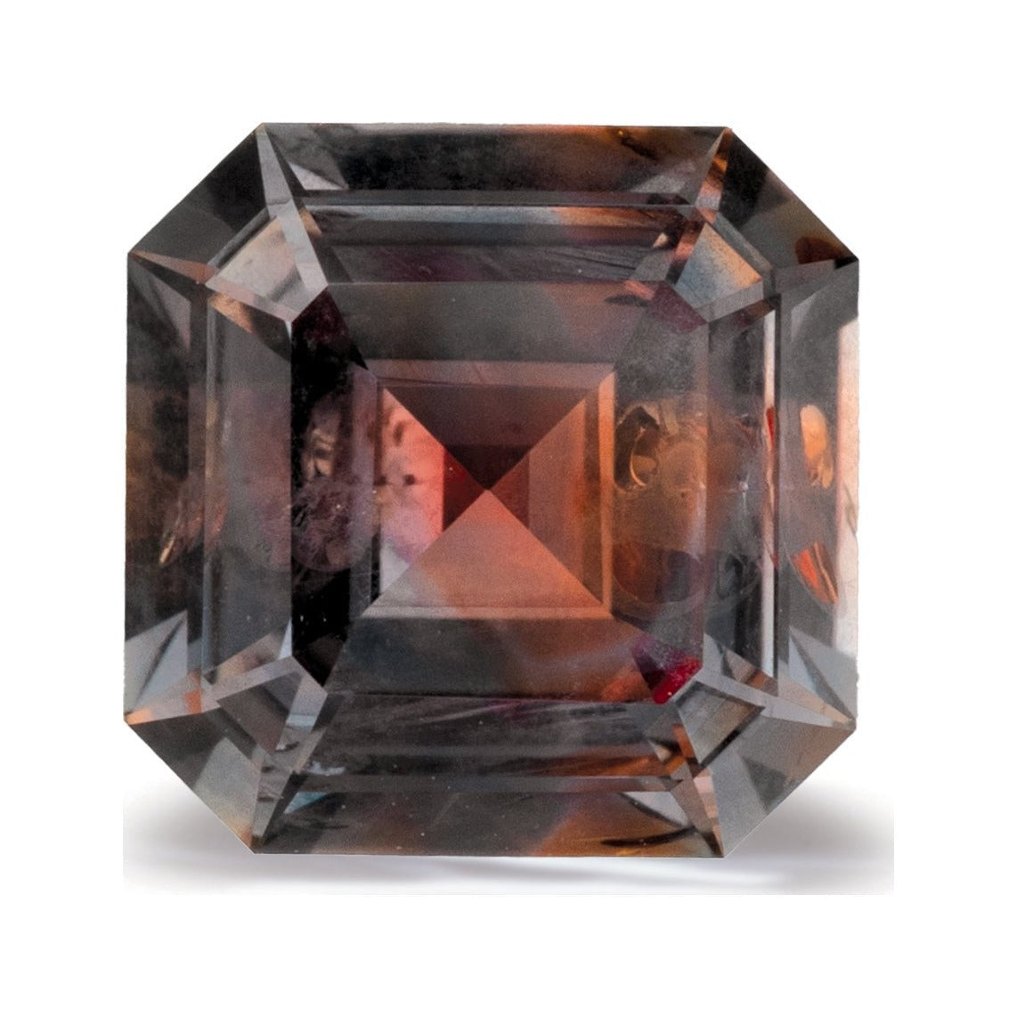 2.40 ct natural orange sapphire from Montana, asscher cut | Sapphire Row · cut7