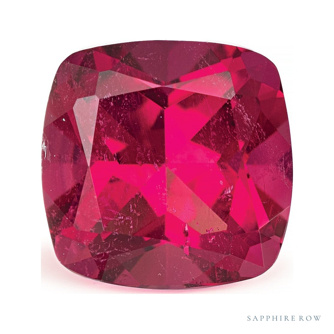 2.37 ct natural rubellite tourmaline from Nigeria, cushion cut | Sapphire Row · cut4 · cut5