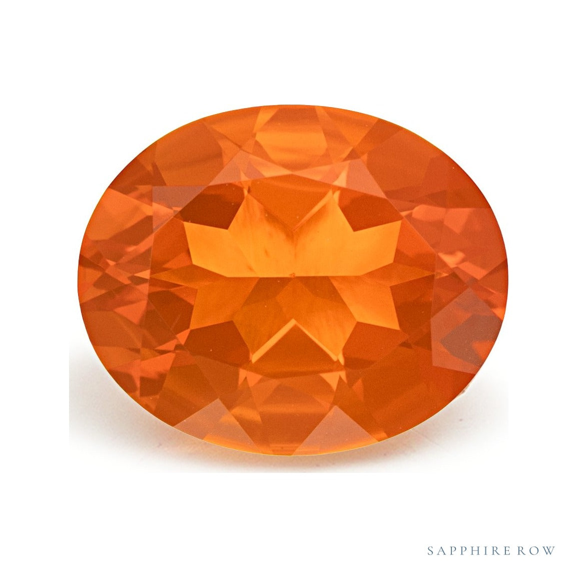 2.35 ct natural red opal from Mexico, oval cut | Sapphire Row · cut6