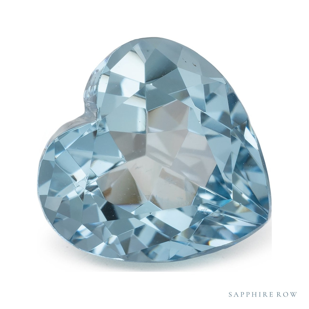 2.34 ct natural blue aquamarine from Brazil, heart cut | Sapphire Row · cut6