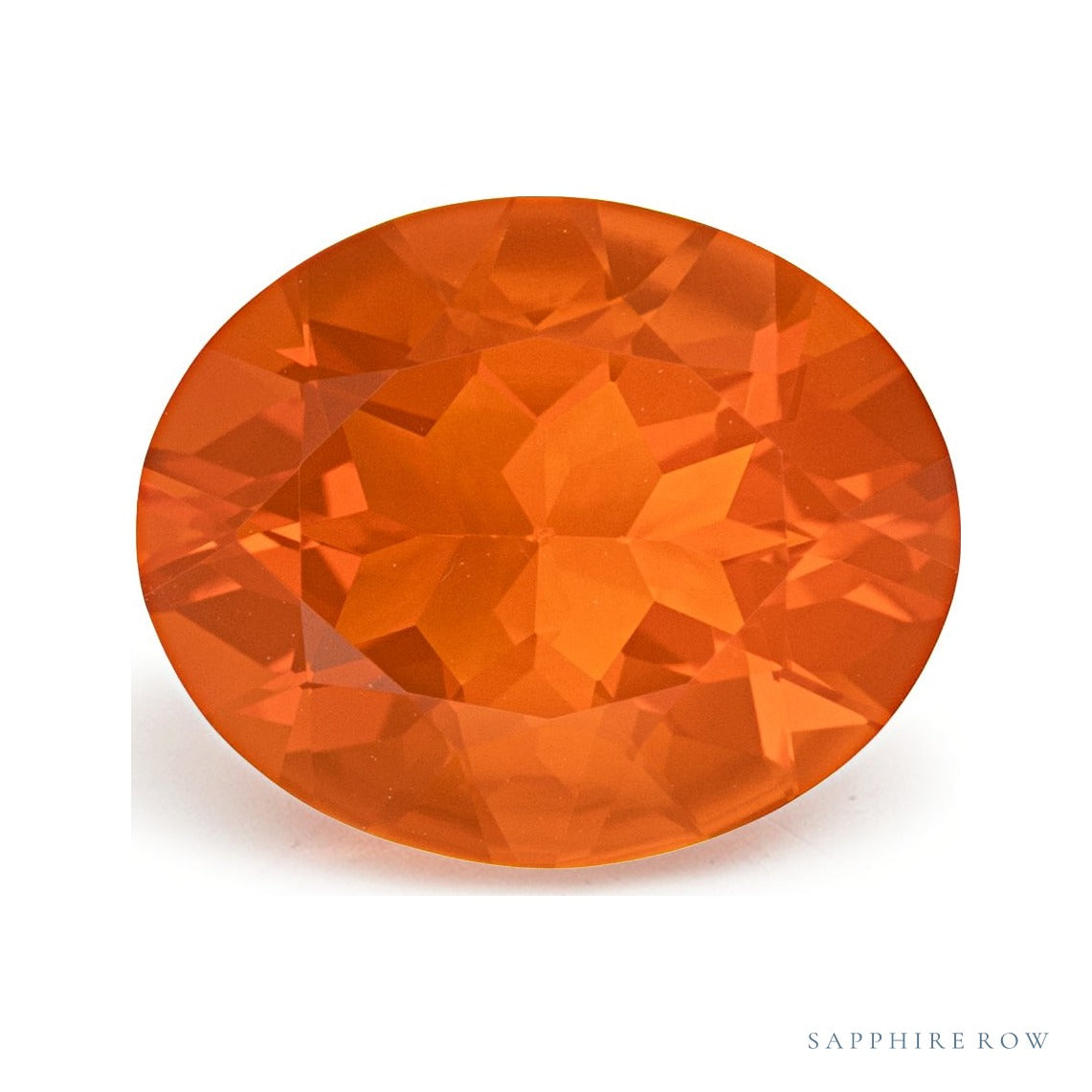 2.25 ct natural red opal from Mexico, oval cut | Sapphire Row · cut6