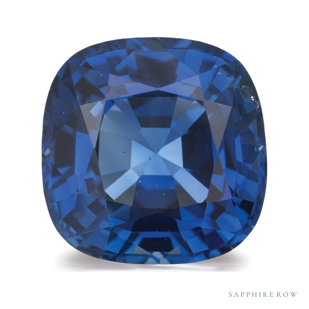 2.22 ct natural blue sapphire from Sri Lanka, cushion cut | Sapphire Row · cut7