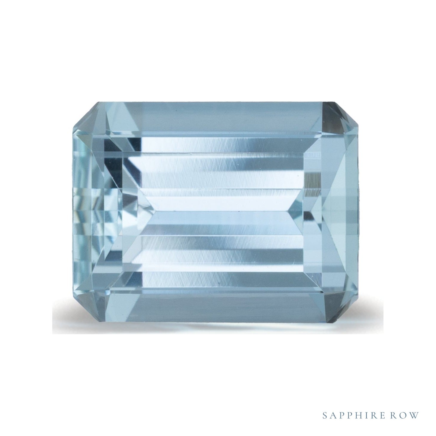 2.19 ct natural blue aquamarine from Mozambique, emerald cut | Sapphire Row · cut6