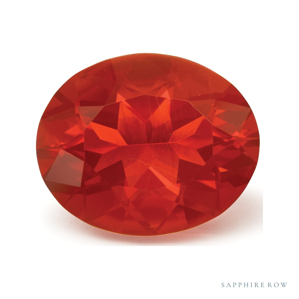 2.14 ct natural red opal from Mexico, oval cut | Sapphire Row · cut6