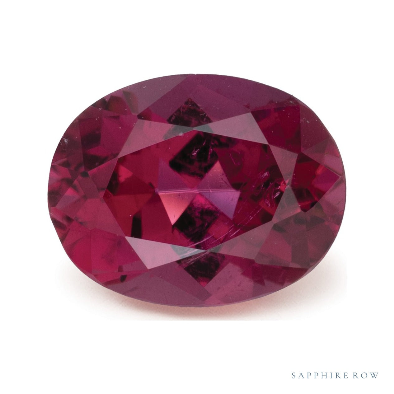 2.07 ct natural purple rhodolite garnet from Mozambique, oval cut | Sapphire Row · cut6