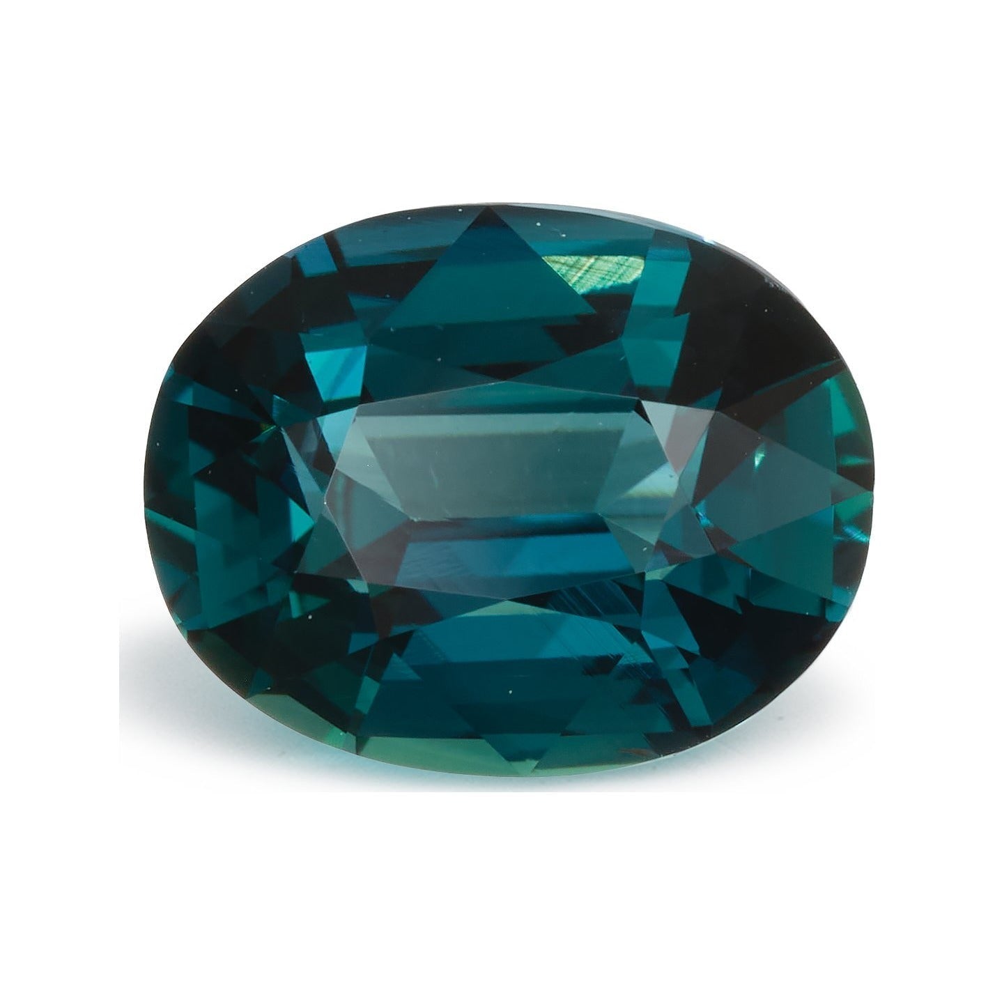 2.07 ct natural teal sapphire, oval cut | Sapphire Row · cut7