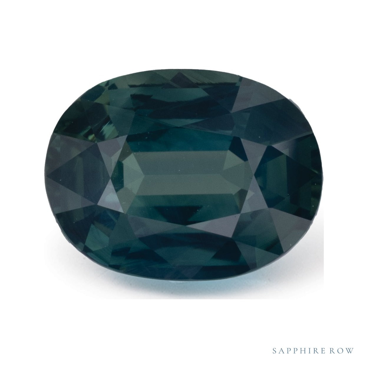 2.05 ct natural teal sapphire from Tanzania, oval cut | Sapphire Row · cut6