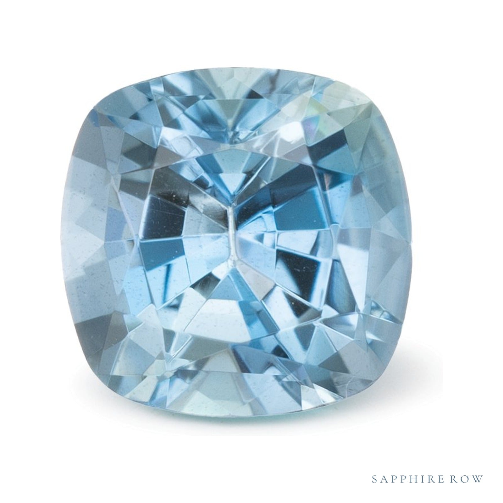 2.04 ct natural blue aquamarine from Nigeria, cushion cut | Sapphire Row · cut4