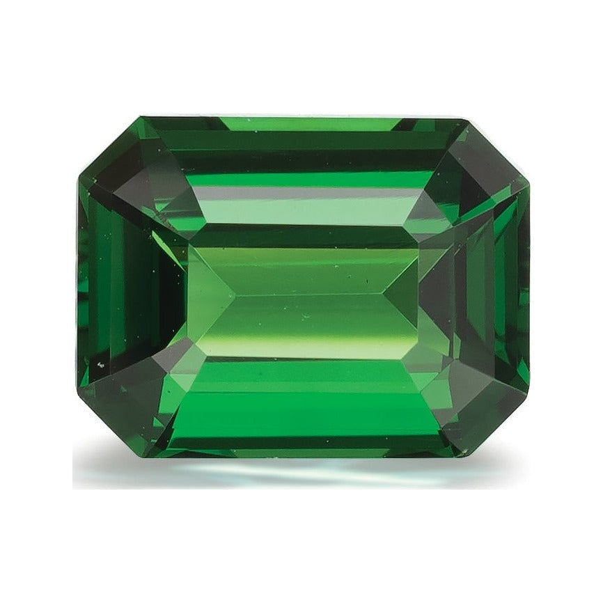 2.00 ct natural green tsavorite garnet from Tanzania, emerald cut | Sapphire Row · cut6
