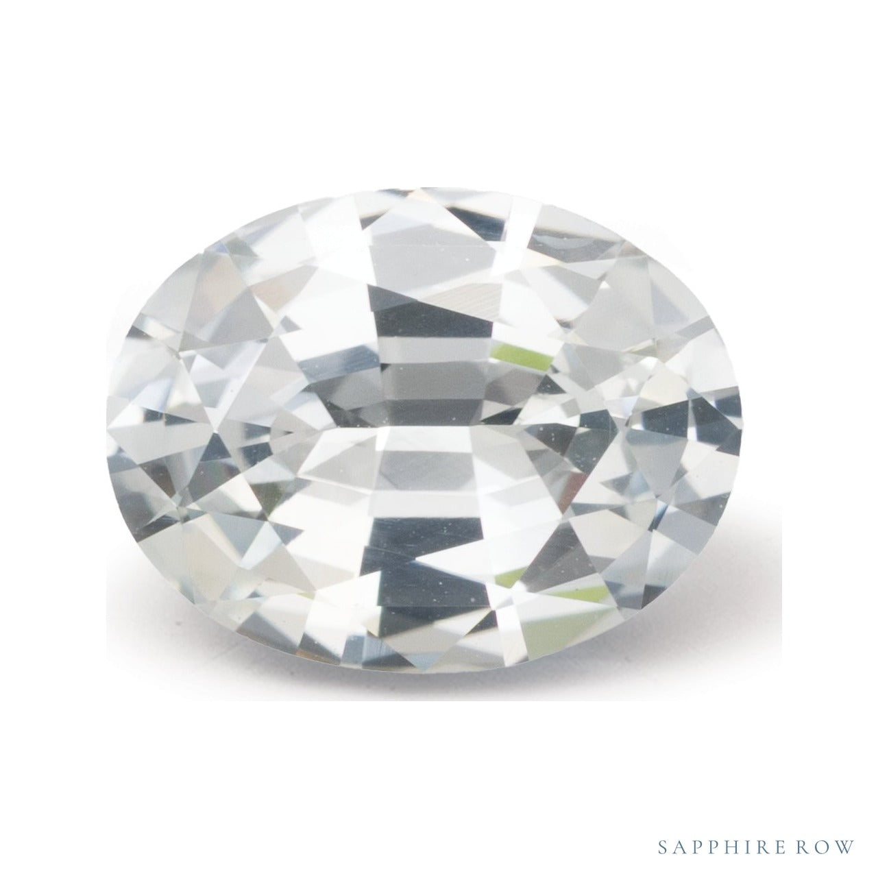 1.96 ct natural white sapphire from Sri Lanka, oval cut | Sapphire Row · cut6