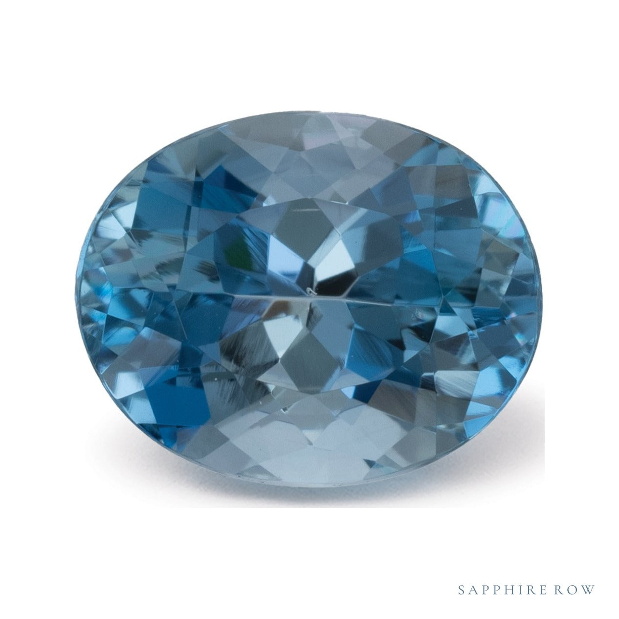 1.94 ct natural blue aquamarine from Mozambique, oval cut | Sapphire Row · cut6