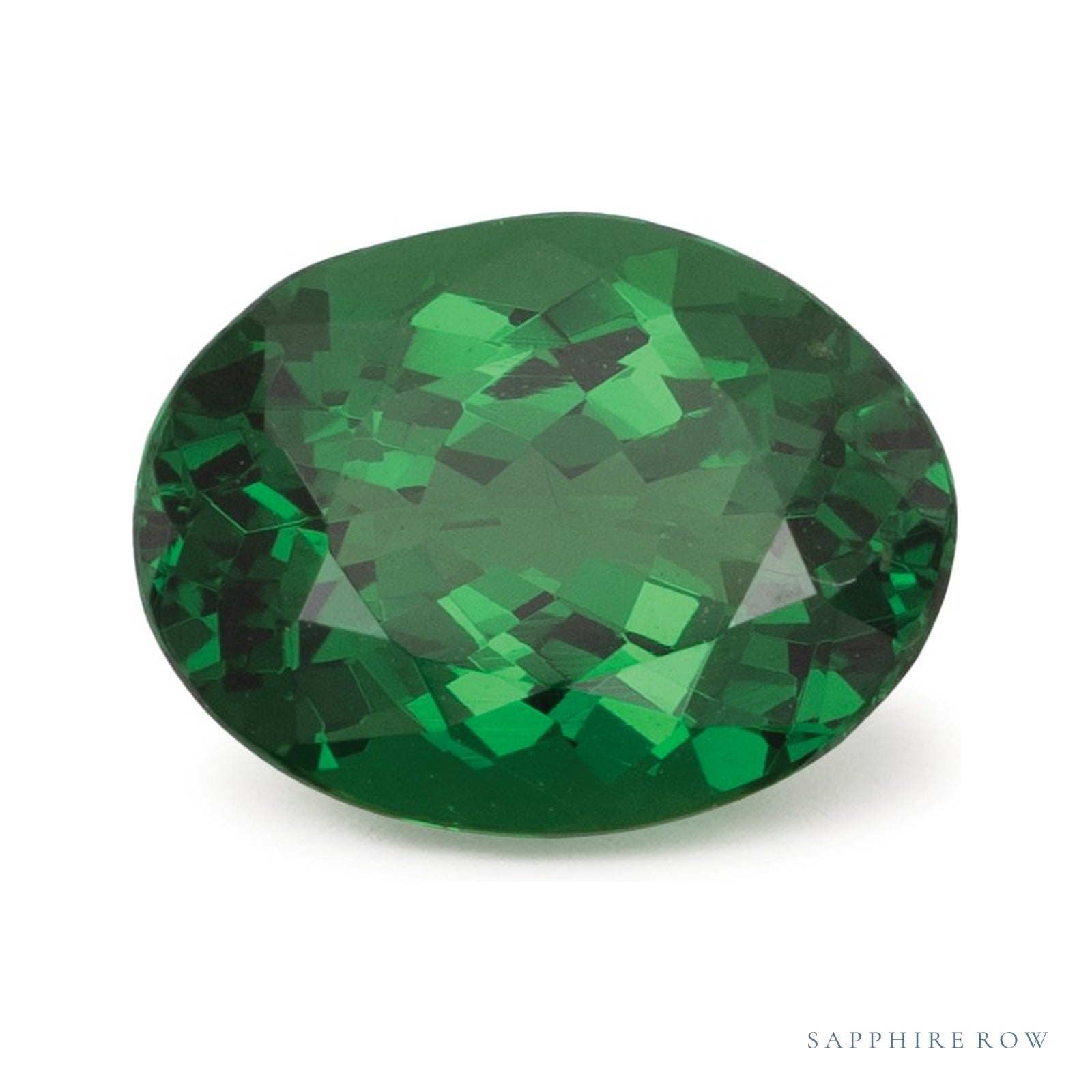 1.90 ct Oval Natural Tsavorite Garnet — Sapphire Row · cut4