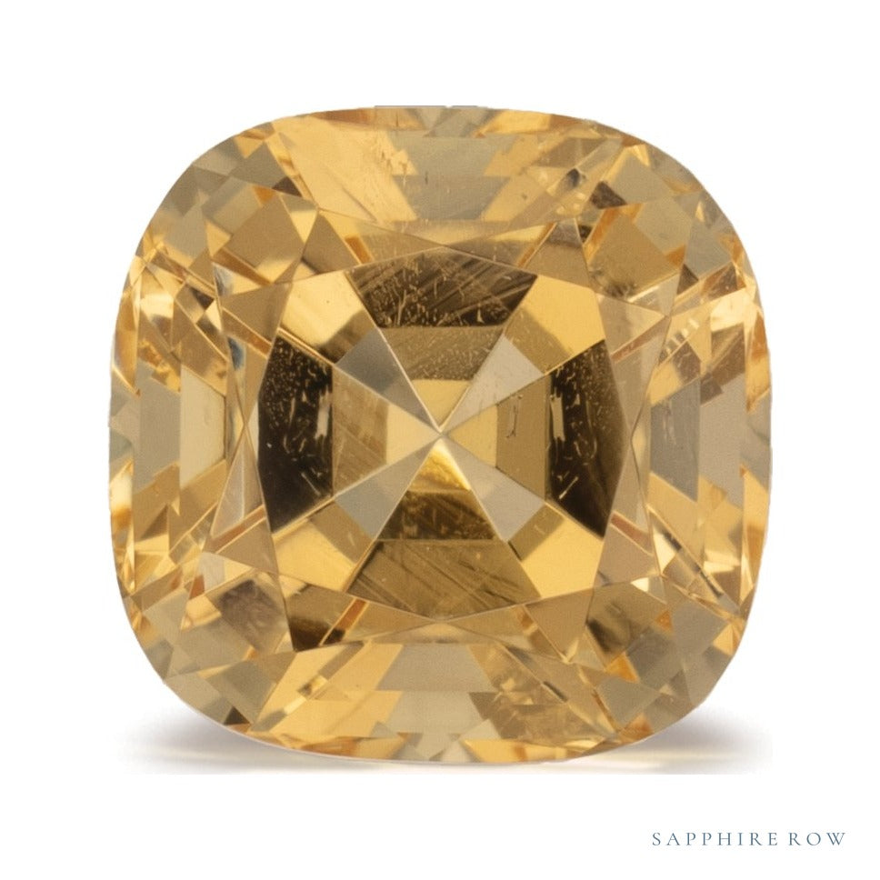 1.86 ct natural golden topaz from Brazil, cushion cut | Sapphire Row · cut7