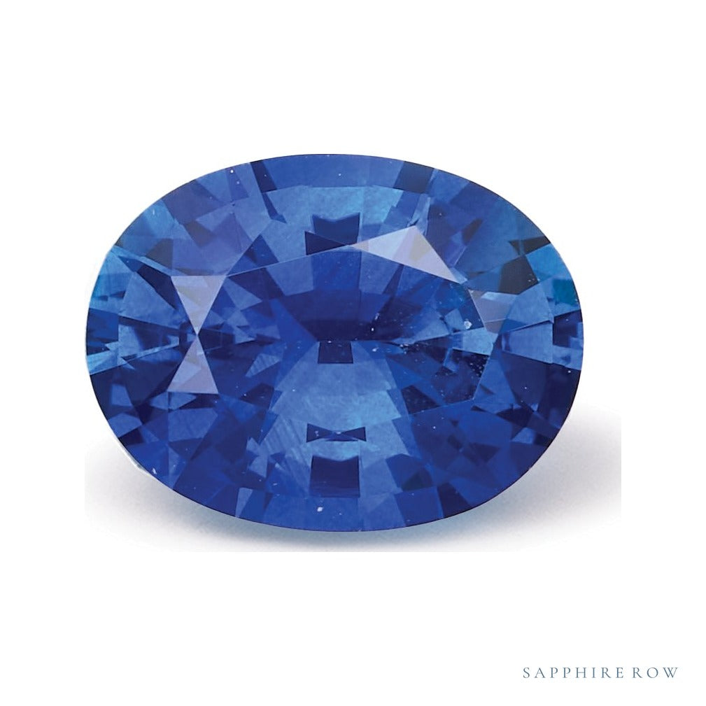 1.85 ct natural blue sapphire from Sri Lanka, oval cut | Sapphire Row · cut6