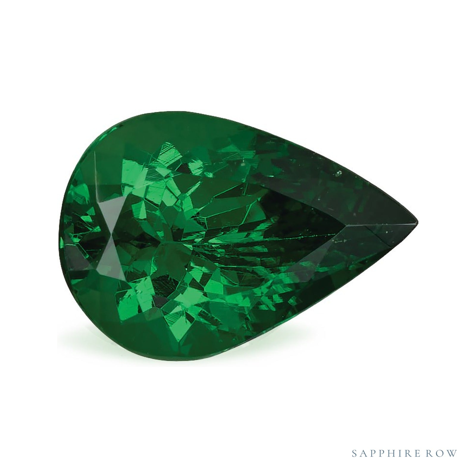 1.82 ct Pear Natural Tsavorite Garnet — Sapphire Row · cut4