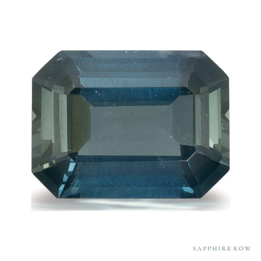 1.78 ct natural teal sapphire from Sri Lanka, emerald cut | Sapphire Row · cut6