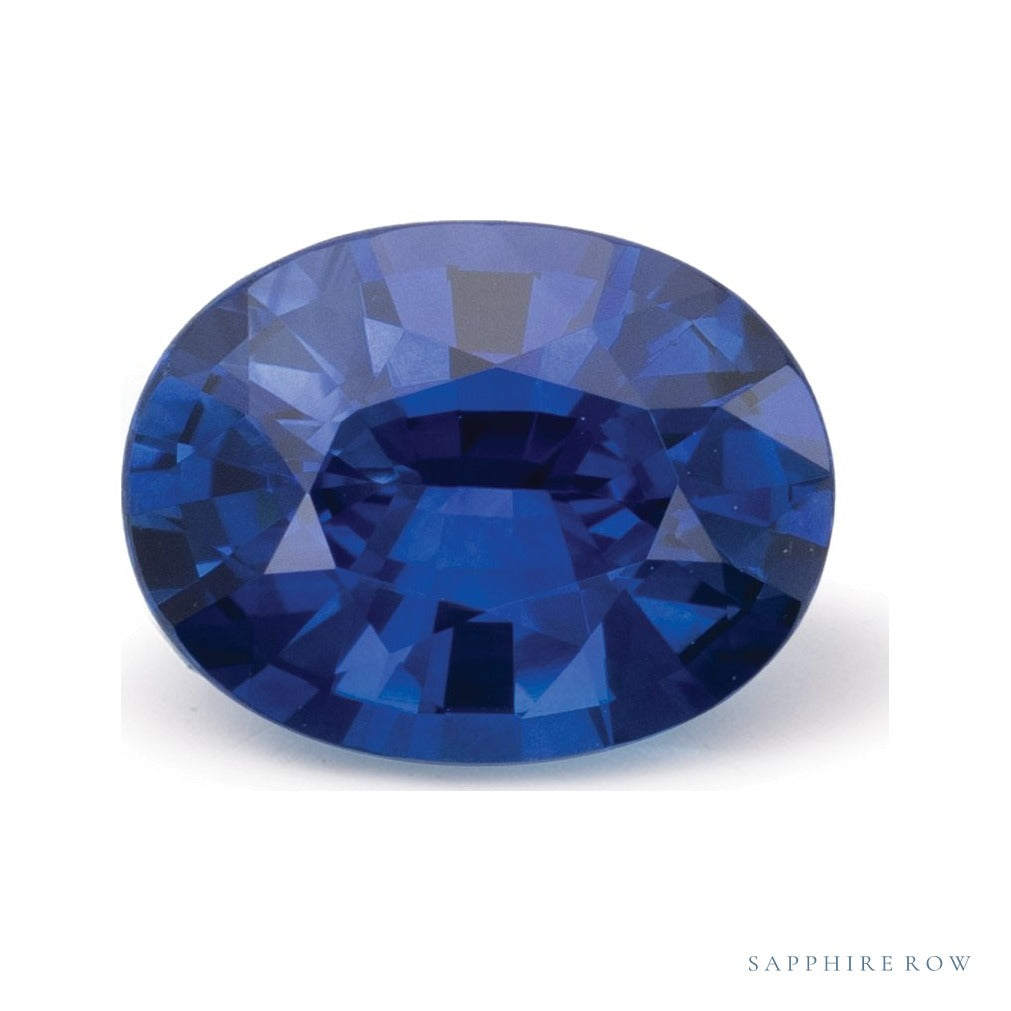 1.73 ct natural blue sapphire from Sri Lanka, oval cut | Sapphire Row · cut6