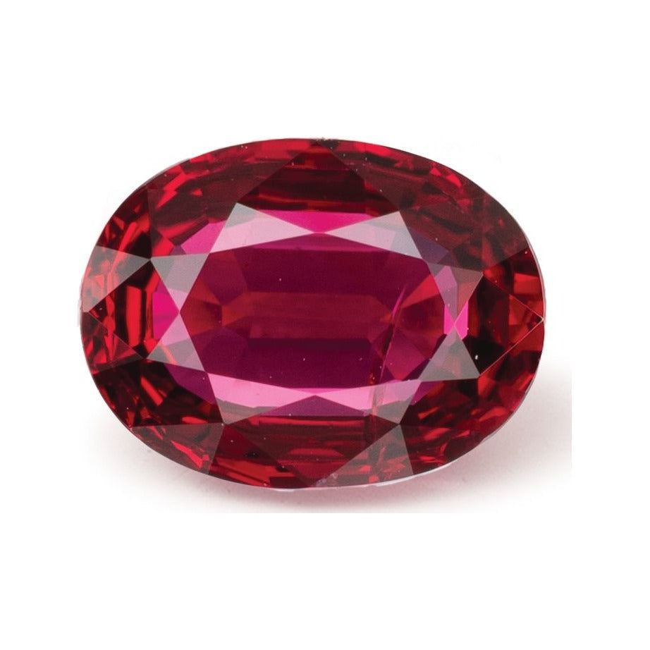 1.72 ct natural red ruby from Mozambique, oval cut | Sapphire Row · cut7