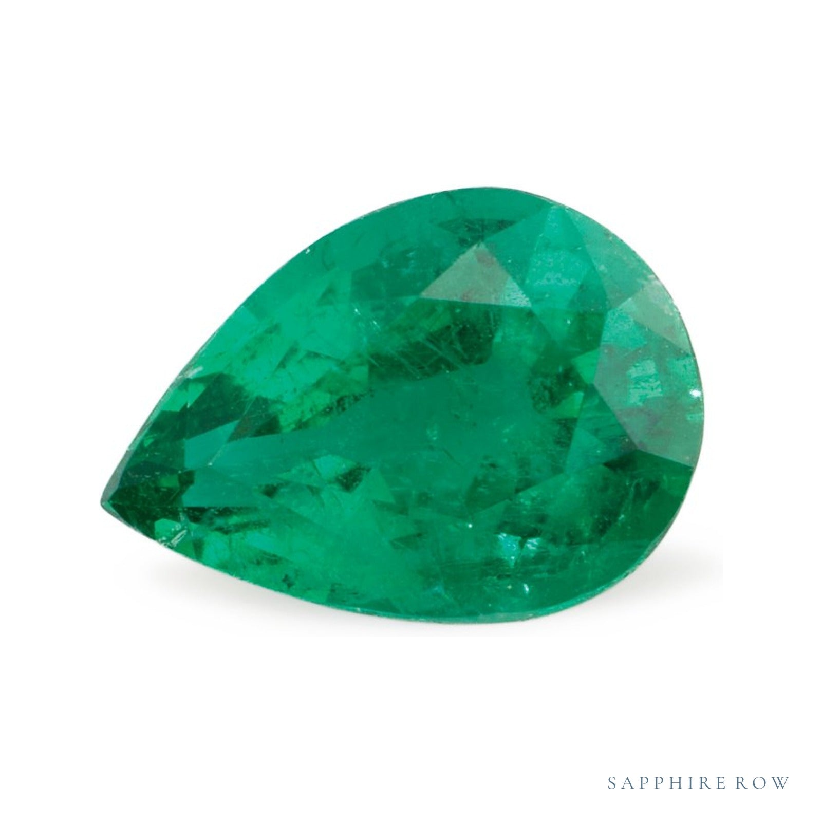 1.66 ct Pear Natural Emerald — Sapphire Row · cut4