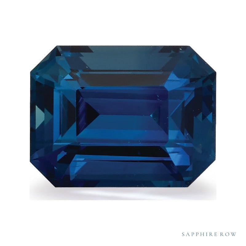 1.66 ct natural blue sapphire from Tanzania, emerald cut | Sapphire Row · cut6