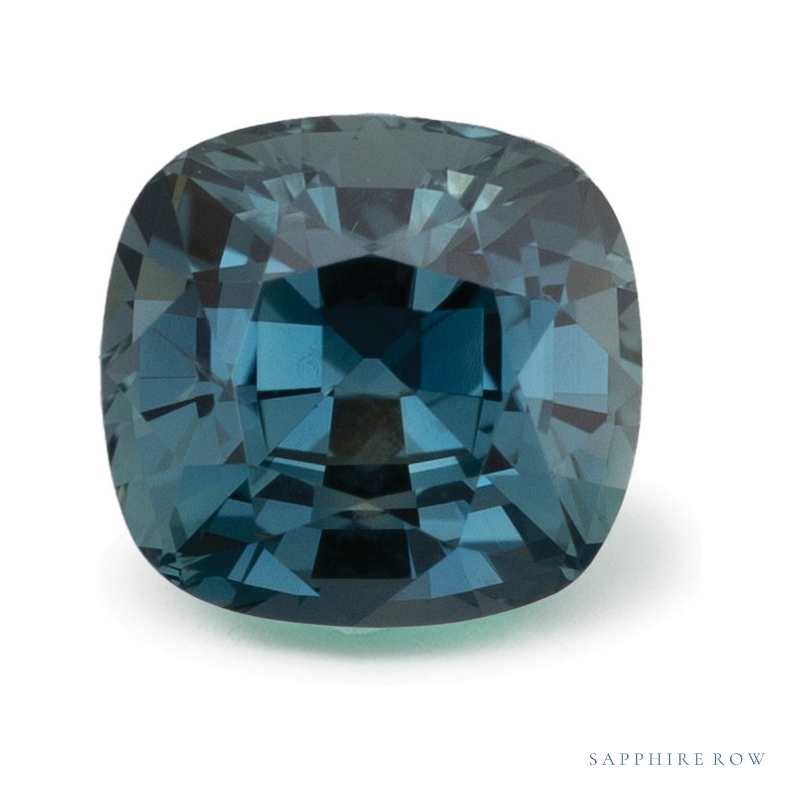 1.65 ct natural teal sapphire from Tanzania, cushion cut | Sapphire Row · cut4