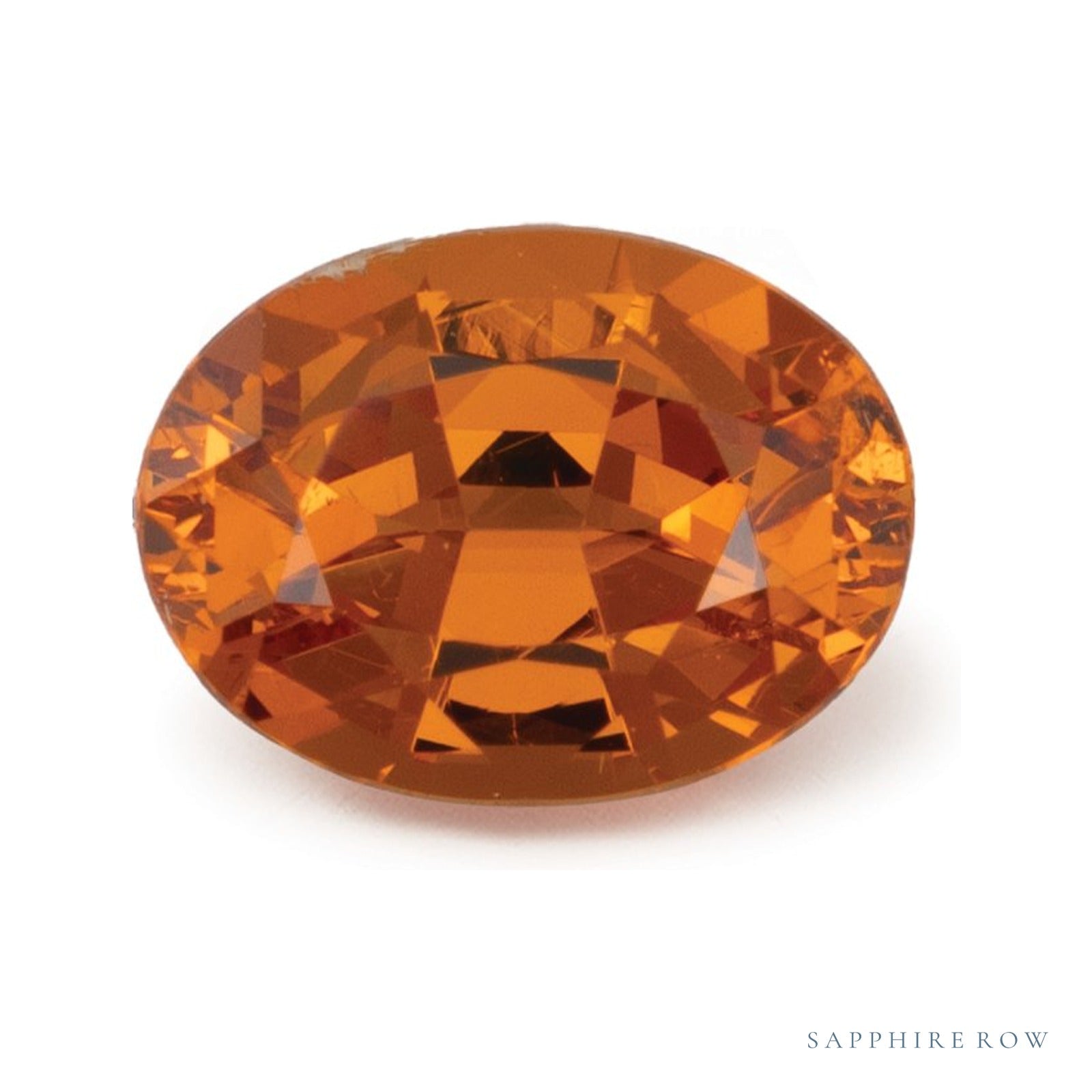 1.58 ct natural orange spessartite garnet from Nigeria, oval cut | Sapphire Row · cut4