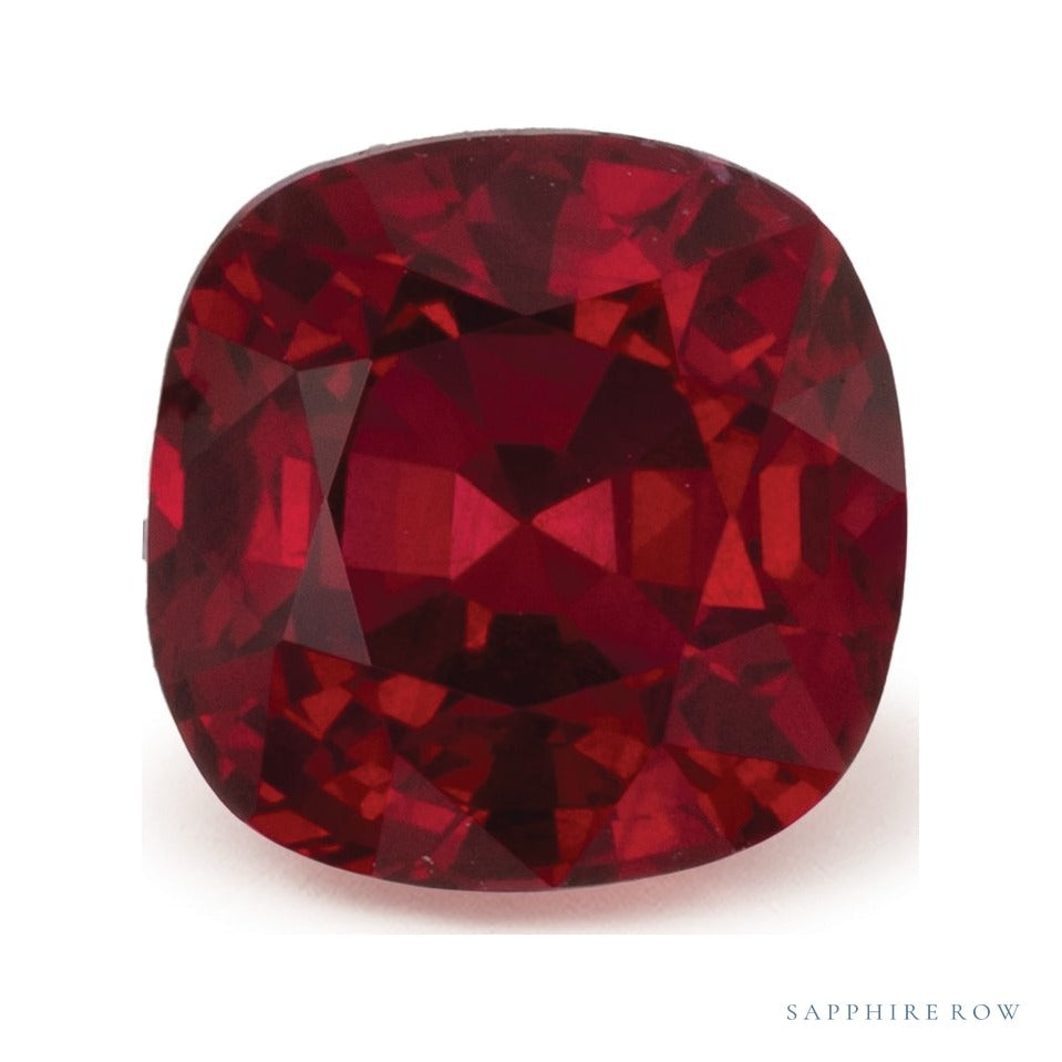 1.57 ct natural red ruby from Mozambique, cushion cut | Sapphire Row · cut7