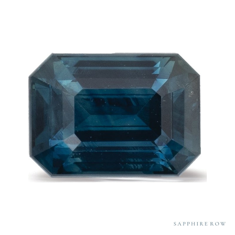 1.56 ct natural blue sapphire from Sri Lanka, emerald cut | Sapphire Row · cut7