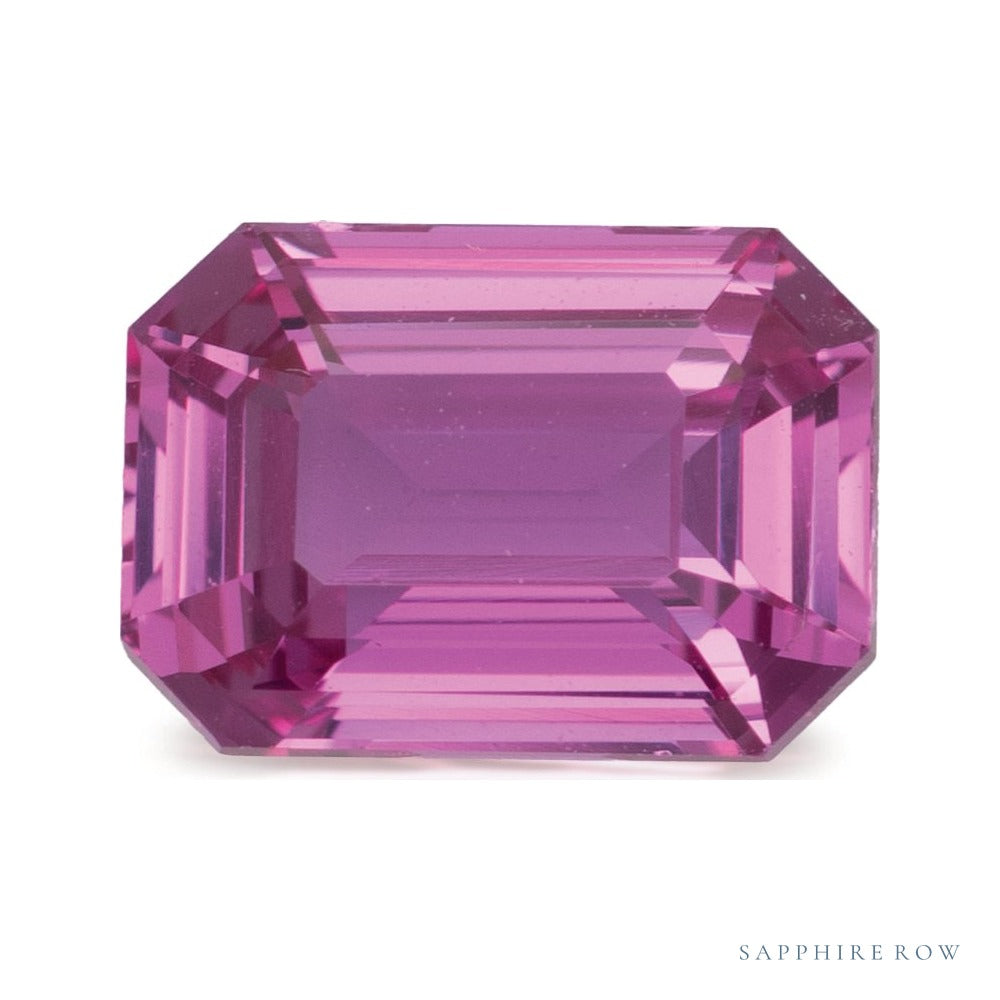 1.55 ct natural pink sapphire from Sri Lanka, emerald cut | Sapphire Row · cut6