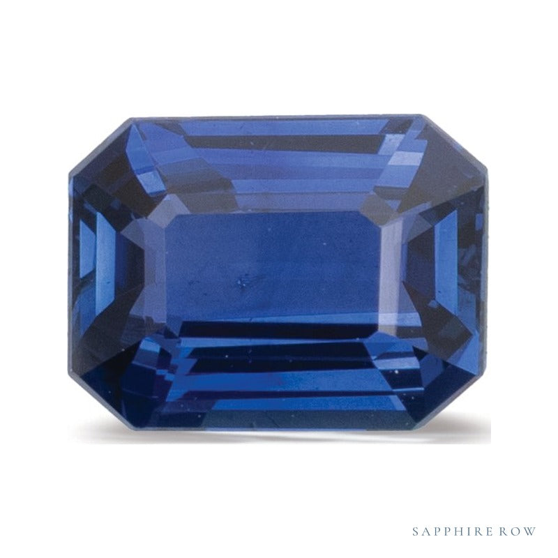 1.50 ct natural blue sapphire from Sri Lanka, emerald cut | Sapphire Row · cut6