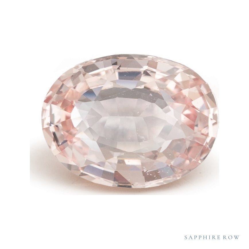 1.43 ct natural padparadscha sapphire from Sri Lanka, oval cut | Sapphire Row · cut6