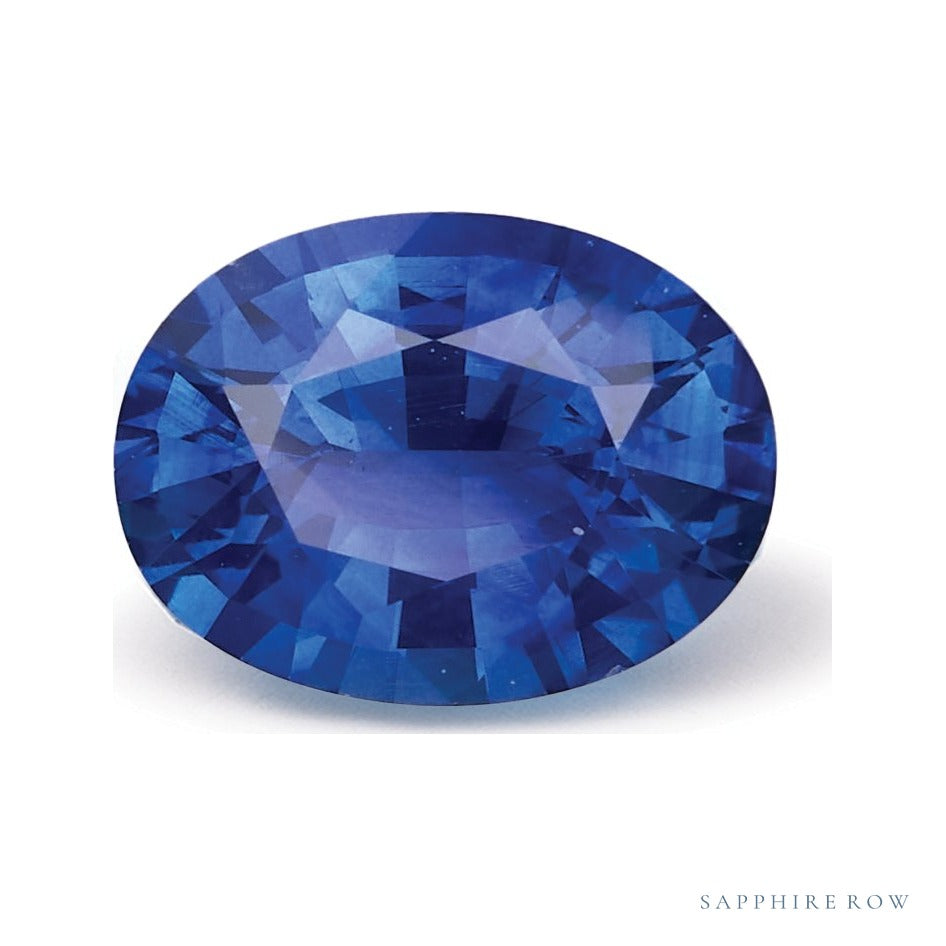 1.43 ct natural blue sapphire from Sri Lanka, oval cut | Sapphire Row · cut6