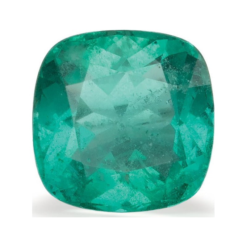 1.42 ct natural green emerald from Brazil, cushion cut | Sapphire Row · cut7