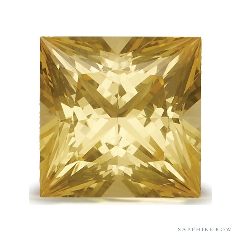 1.42 ct natural yellow sapphire from Sri Lanka, square cut | Sapphire Row · cut7