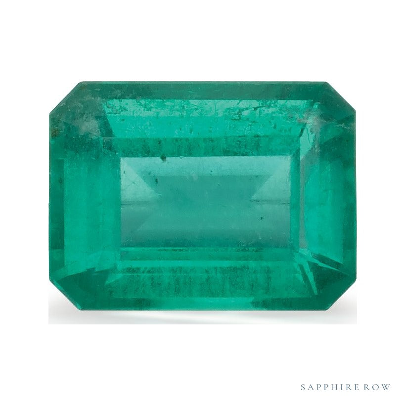 1.38 ct natural green emerald from Brazil, emerald cut | Sapphire Row · cut7