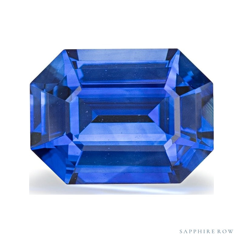 1.34 ct natural blue sapphire from Sri Lanka, emerald cut | Sapphire Row · cut6