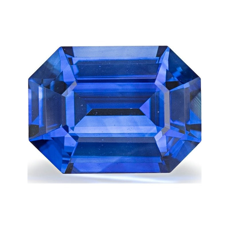 1.34 ct natural blue sapphire from Sri Lanka, emerald cut | Sapphire Row · cut7