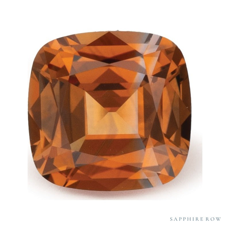 1.29 ct natural orange sapphire from United States, cushion cut | Sapphire Row · cut7