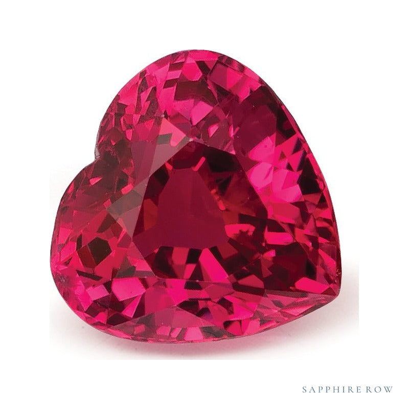 1.27 ct natural red ruby from Mozambique, heart cut | Sapphire Row · cut4 · cut5