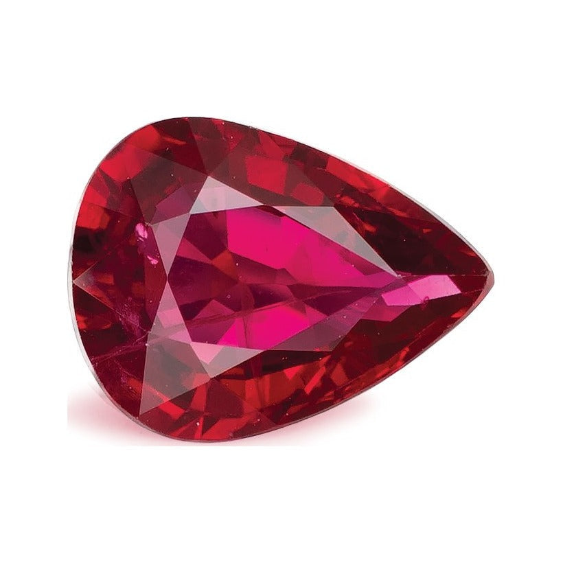 1.18 ct natural red ruby from Mozambique, pear cut | Sapphire Row · cut7