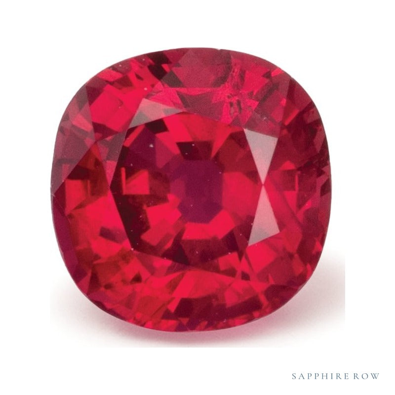 1.16 ct natural red ruby from Mozambique, cushion cut | Sapphire Row · cut4 · cut5