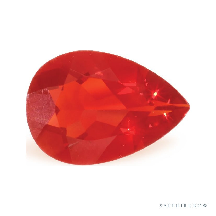 1.15 ct natural red opal from Mexico, pear cut | Sapphire Row · cut7