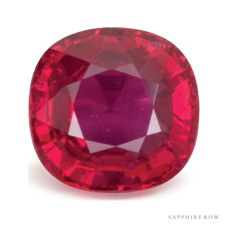 1.13 ct natural red ruby from Mozambique, cushion cut | Sapphire Row · cut7