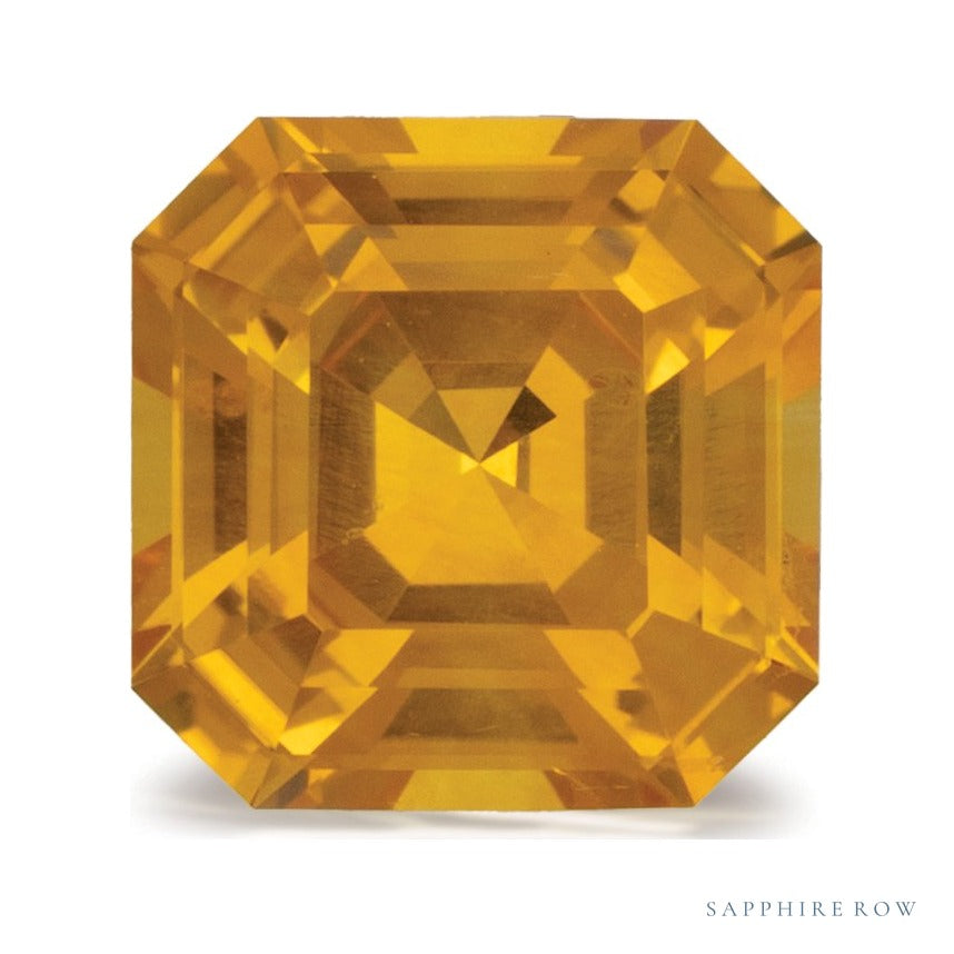 1.13 ct natural yellow sapphire from Sri Lanka, asscher cut | Sapphire Row · cut7