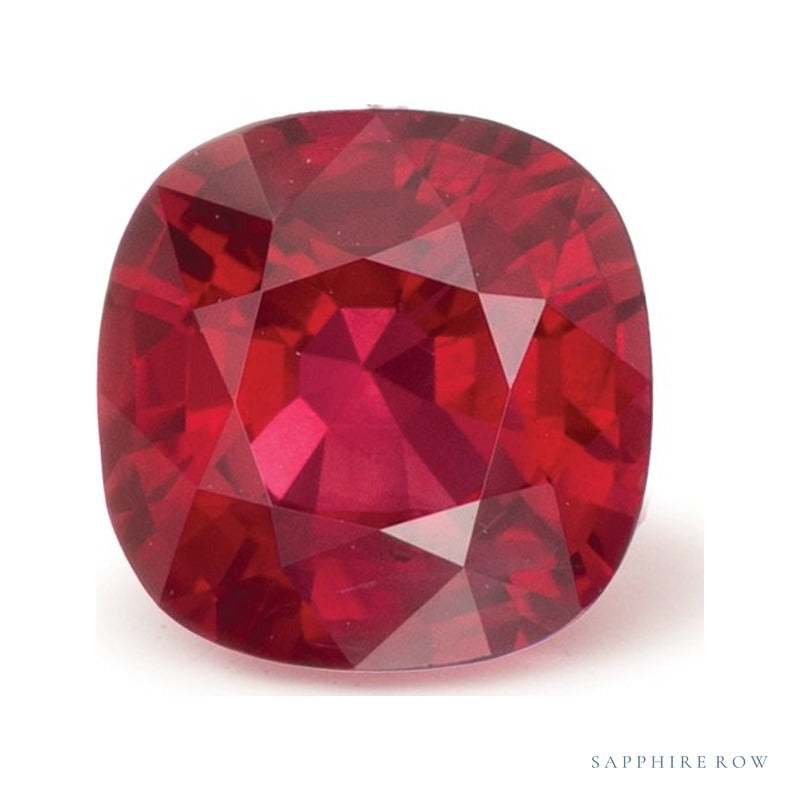 1.10 ct natural red ruby from Mozambique, cushion cut | Sapphire Row · cut7