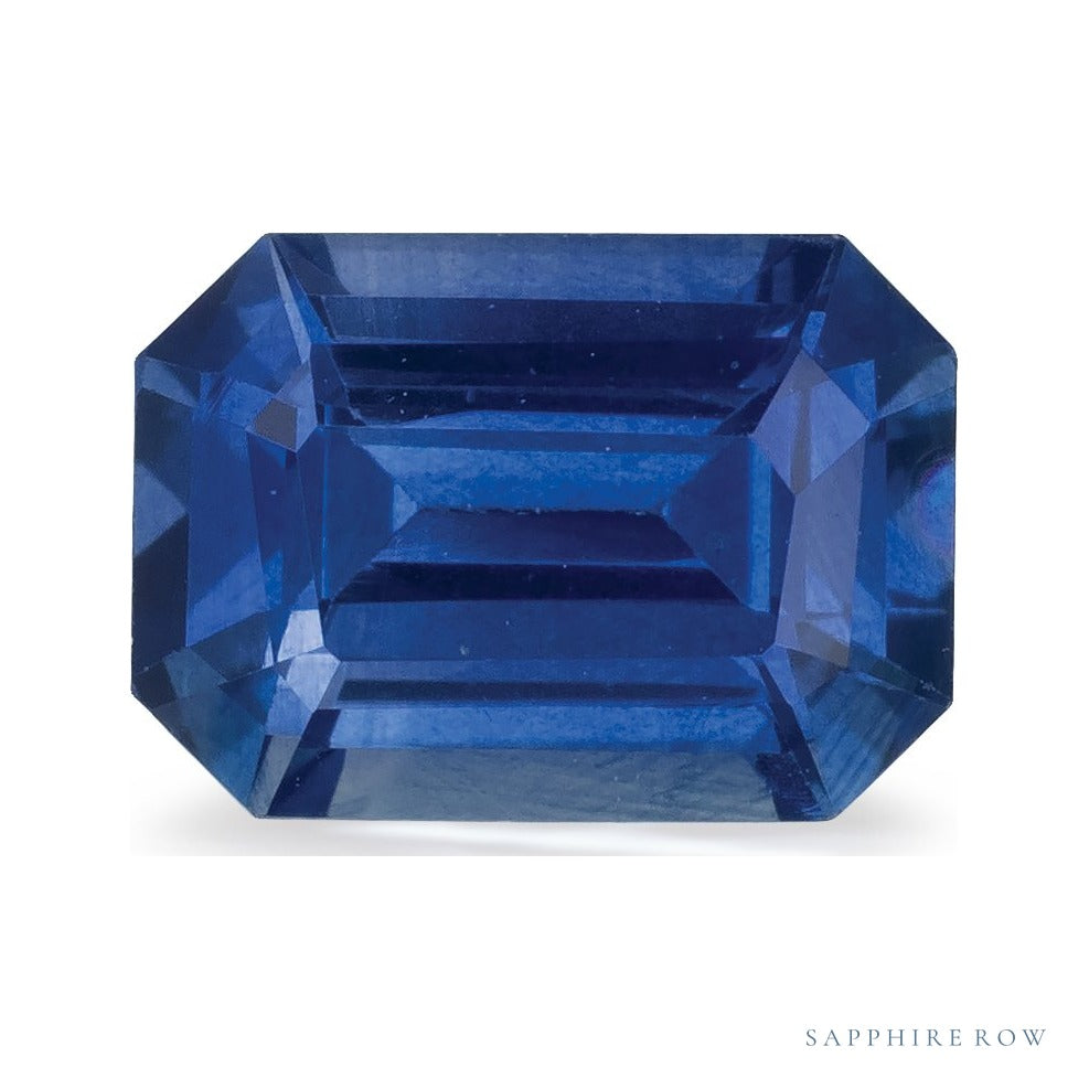 1.10 ct natural blue sapphire from Sri Lanka, emerald cut | Sapphire Row · cut7