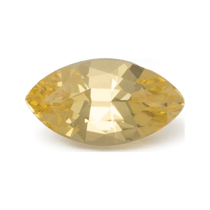 1.10 ct natural yellow sapphire from Sri Lanka, marquise cut | Sapphire Row · cut7