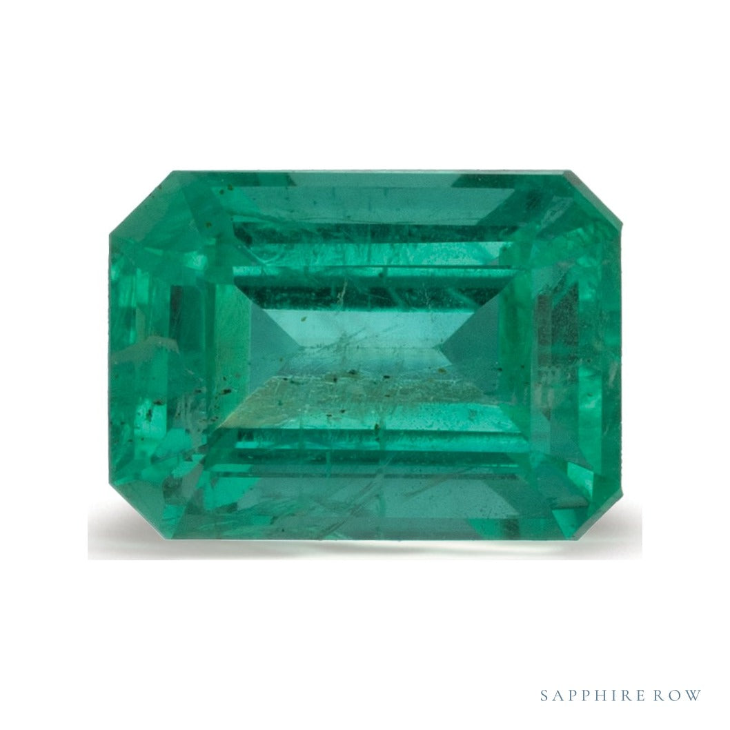 1.07 ct natural green emerald from Zambia, emerald cut | Sapphire Row · cut6