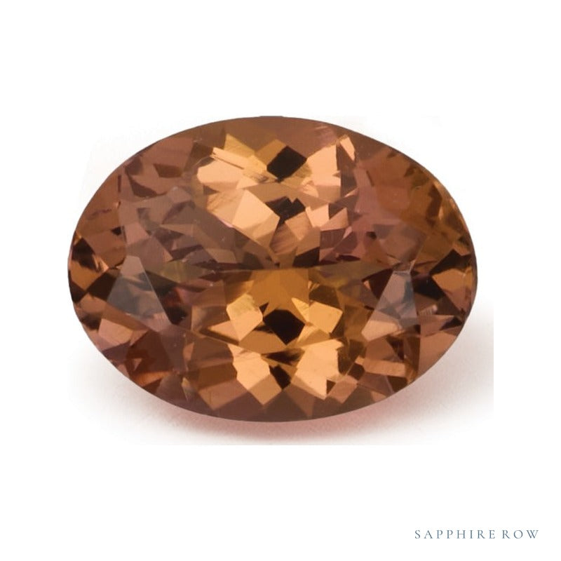1.06 ct natural orange zoisite from Tanzania, oval cut | Sapphire Row · cut6